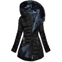 Jasmine - Modische Damen-Kapuzenjacke in Schwarz