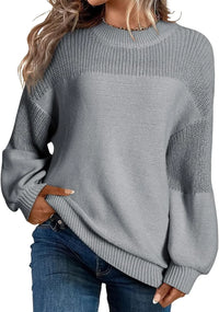 Neva - Damen-Strickpullover – Weicher Oversize-Pullover im Minimalistischen Stil in Grau