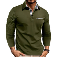 Rupert - Bequemes Herren-Langarm-Poloshirt in Grün