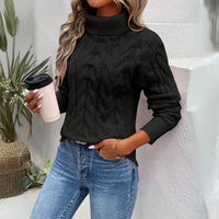 Raven - Der Pullover aus gedrehtem Strick für Damen in Schwarz