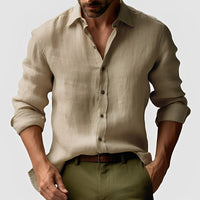 Emile - Einfaches, zeitloses Hemd in Khaki