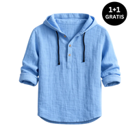 ANGELI | Luxus-Kapuzenshirt in Blau