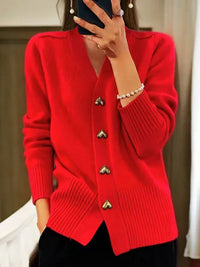 Indine - Strickjacke für Frauen in Rot