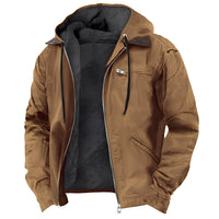 Adrian - Warme und strapazierfähige Jacke in Braun