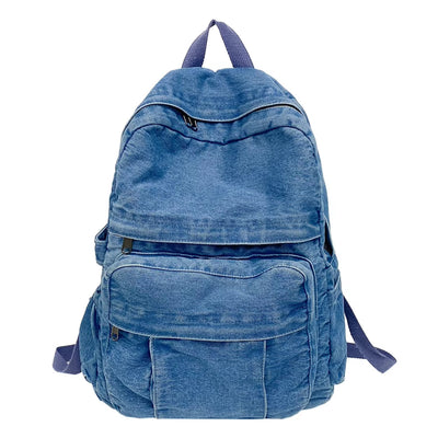 Fudus - Vintage Jeansstoff Rucksack mit Großer Kapazität
