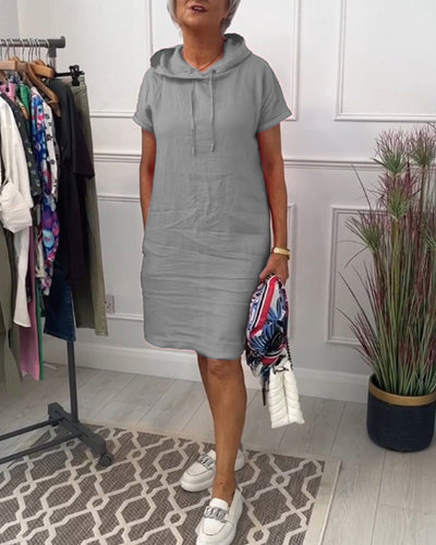 Fudus | Freizeitkleid Mit Kurzen Ärmeln Und Kapuze
