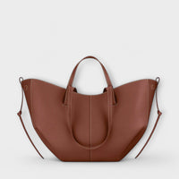 Aura | Damen Tragetasche Modern Tote Casual Alltag Urban Stilvoll in Braun
