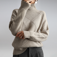 Camille - Eleganter Rollkragenpullover in Grau