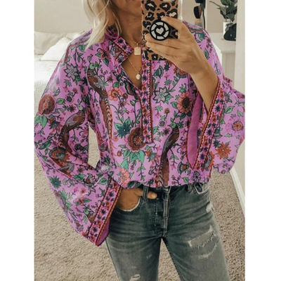 Monaki | Sommerbluse für Damen mit A-Linien-Silhouette