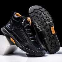 St. Moritz Leder High Top Schuhe in Leder Schwarz