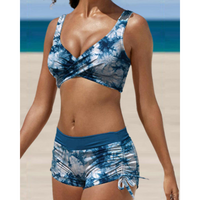 Korrigierende und Bequeme Bikini in Blau