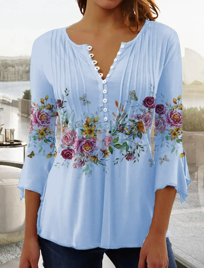 Bluse mit Blumenmuster für Damen
