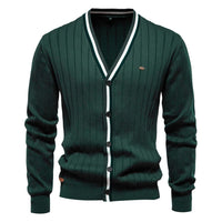 Sam - Elegante Strickjacken für Herren in Grün