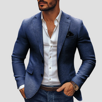 Mateo | Herren Slim Fit Blazer Elegant Business Modern Professionell in Marineblau
