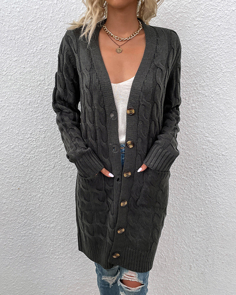 Jonae | Langärmelige Strickjacke - Bequeme Damenjacke