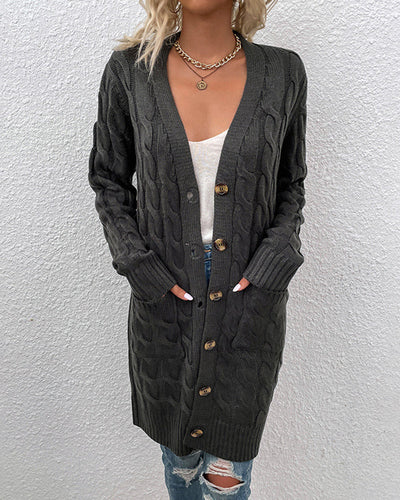 Jonae | Langärmelige Strickjacke - Bequeme Damenjacke