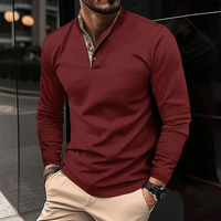 OLIVER – Langarm-Polo mit stylischem Kragen in Rot