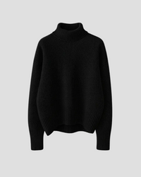Irena | Pullover mit Rollkragen in klarer Silhouette in Schwarz
