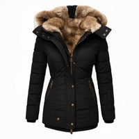 Anna™ | Warmer mit Fell gefütterter Wintermantel in Schwarz