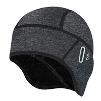 Winter-Fietsmütze mit Aussparung für Brille in Grau