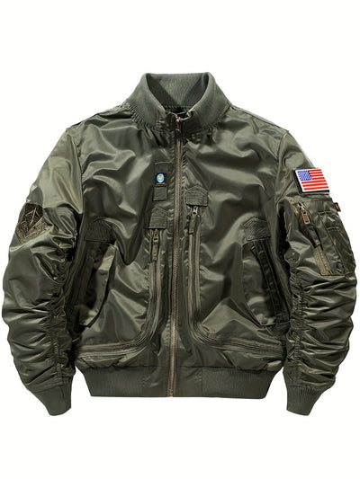 Warme Stehkragen Bomber Taktische Outdoor Jacke für Herren | Perfekt für Outdoor-Aktivitäten