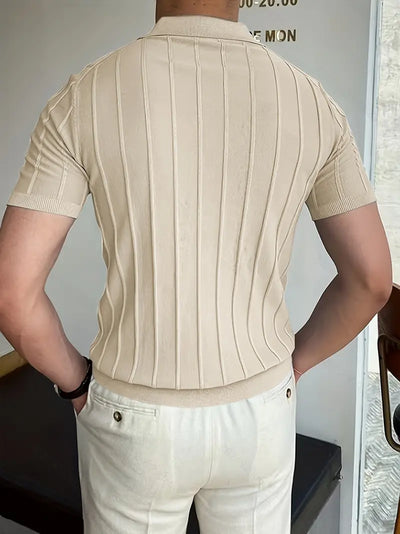 Gerben | Vertikal gestreiftes schickes Poloshirt für Herren