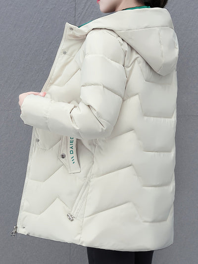 Casual Puffer Wintermantel mit Taschen für Damen | Ideal für den Winter