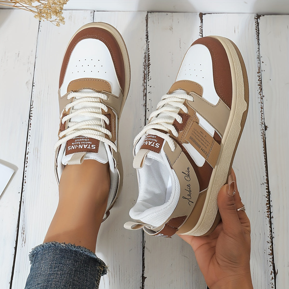 Stylische Damen-Sneaker mit Trendigen Farbblöcken | Perfekt für entspannte Tage