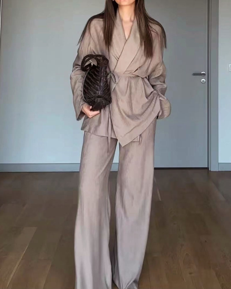 Fudus | Schickes Trend Satz (bluse + Hose)