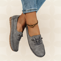 Aafke - Damen Slipper für Empfindliche Füße mit Umfassender Unterstützung in Grau