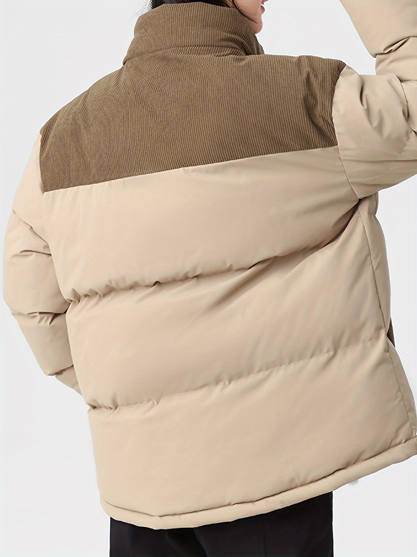 Stilvolle trendige Farbblock-Puffer-Winterjacke für Herren | Ideal für den Winter