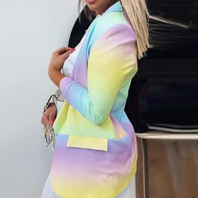 Thanea | damen langarm tie dye blazer