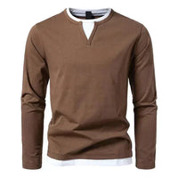 Alwin | Premium Longsleeve aus gekämmter Baumwolle in Braun