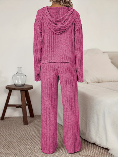 Damen Freizeit-Uni-Farbener Kapuzenpullover und Gerade-Jogginghosen mit Kordelzug | Ideal für Active Wear