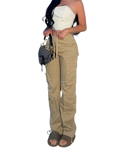 Birte® | Baggy-Cargohose mit hoher Taille