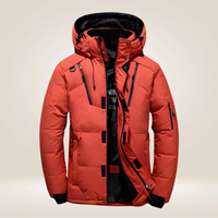 Wind- und wetterbeständige Daunenjacke - GARETT in Orange