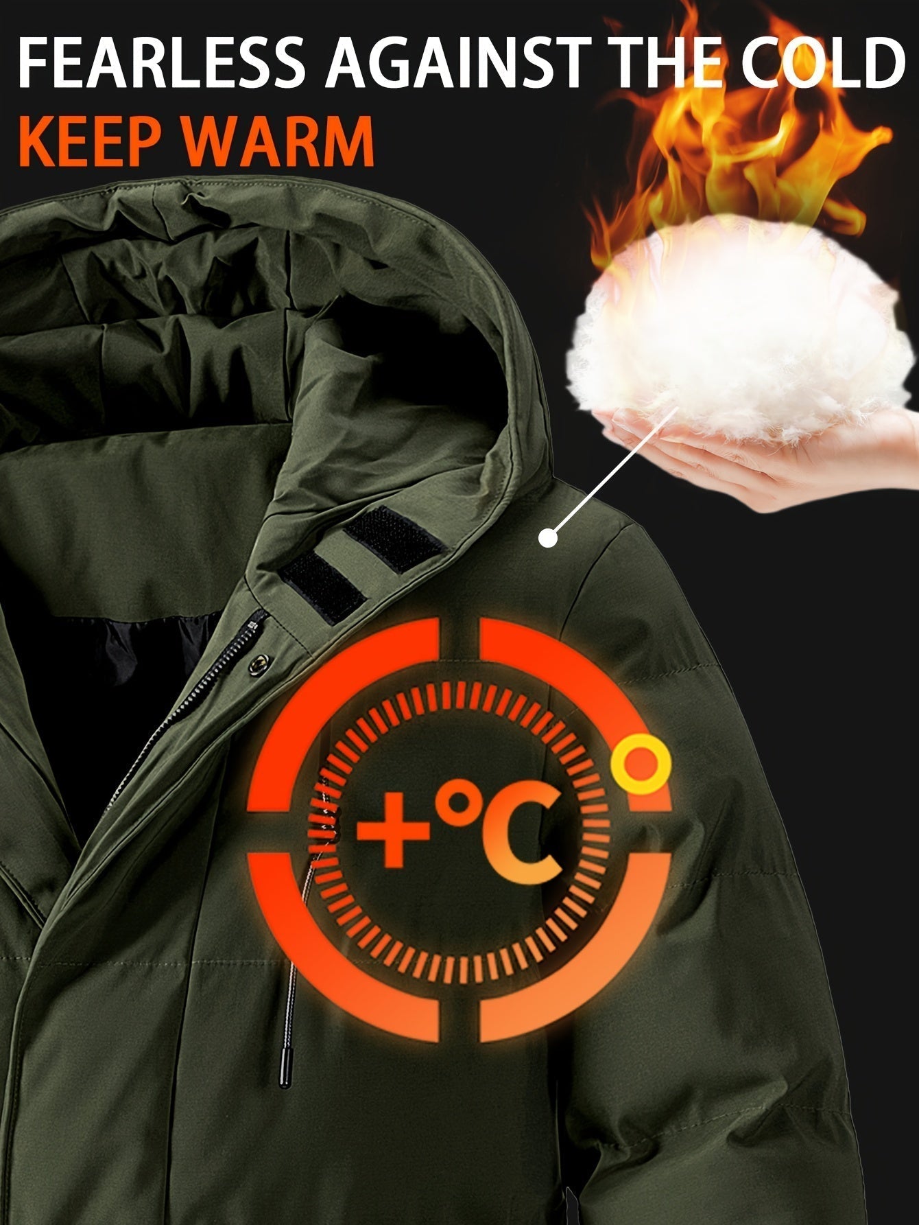 Warme Verdickte Mittel-Lange Daunen Winterjacke für Herren | Ideal für den Winter