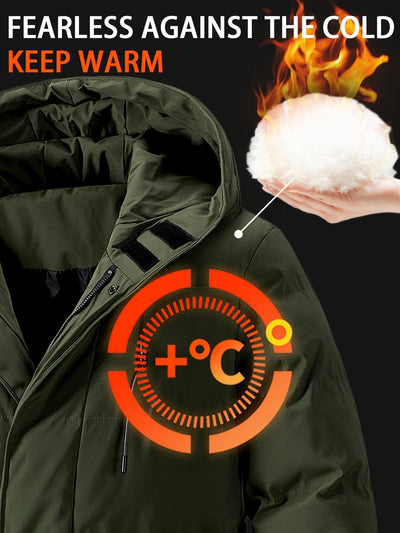 Warme Verdickte Mittel-Lange Daunen Winterjacke für Herren | Ideal für den Winter