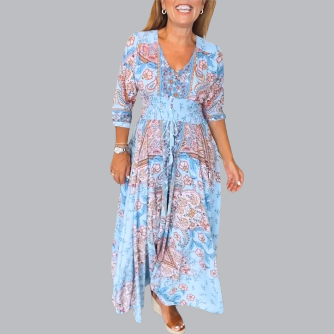 Marga™ | Elegantes Sommerkleid mit V-Ausschnitt