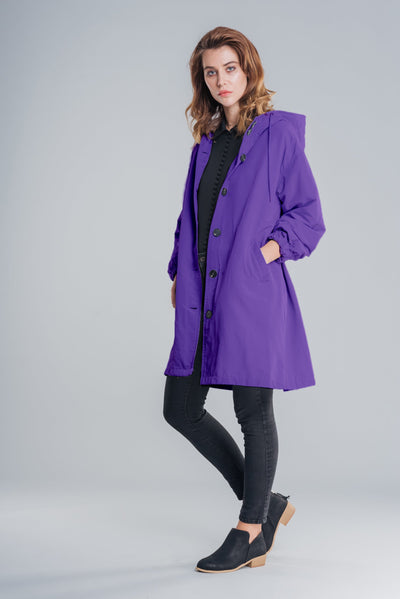 Stylische Wasserdichte Windbreaker Regenjacke in Oversize mit Kapuze für Damen | Ideal für den Winter