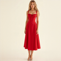 Liana - Schickes Midikleid in Rot
