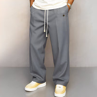 Henri - Bequeme Herrenhose mit Zugband in Grau