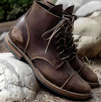 Garrick - Leichte Schnürschuhe in Dunkelbraun
