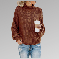 Natascha | Lockerer Winter Strickpullover in Braun