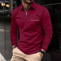 Bernard - Komfortables Langarmshirt in Rot