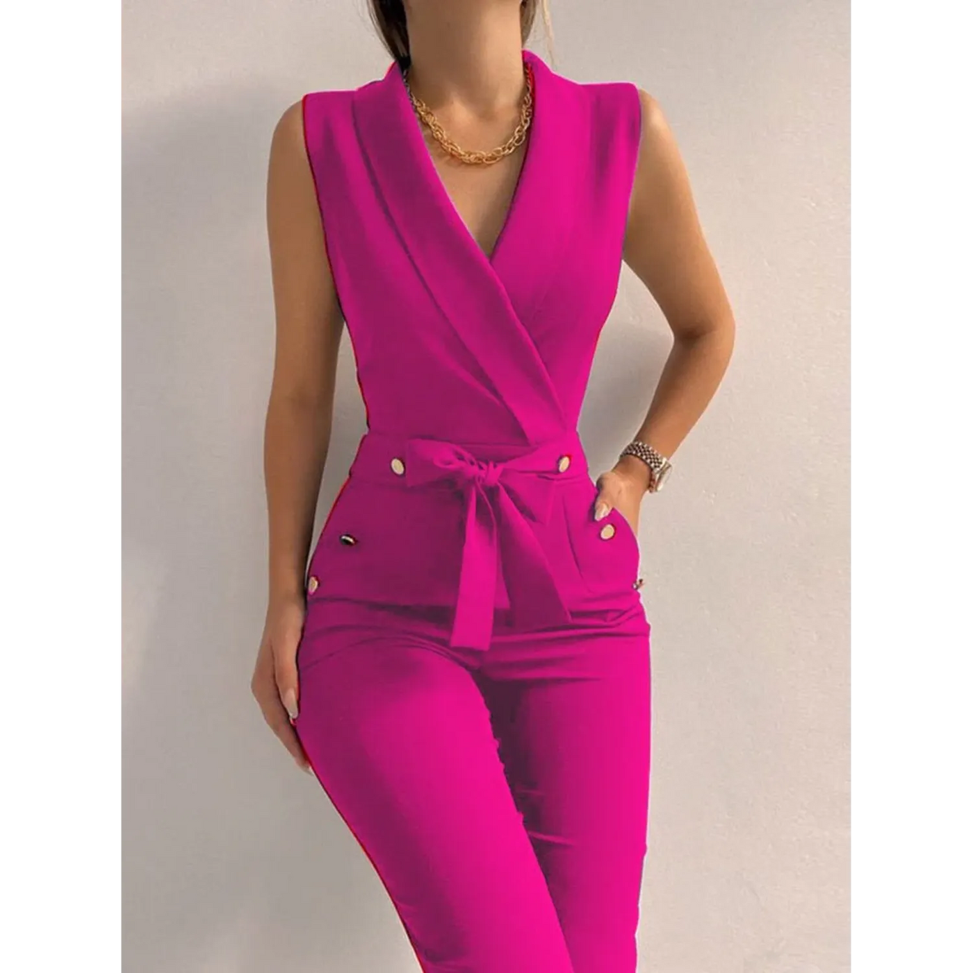 Sassie | Eleganter Langer Jumpsuit