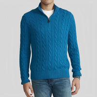 Herren-Pullover mit Rundhalsausschnitt - ACKLEY in Blau