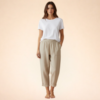 Aurelie | Ultra-weiche Hose mit Seitentaschen in Beige