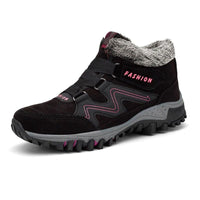 Tamara - Bequeme, warme Schuhe in Schwarz Rosa