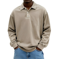 Caspian - Langarm-Polohemd für Herren in Khaki